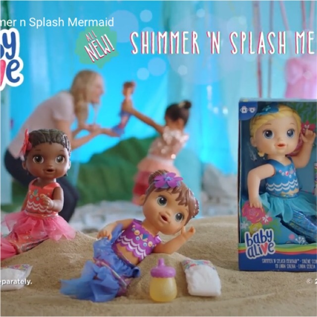 baby alive shimmer and splash mermaid blonde