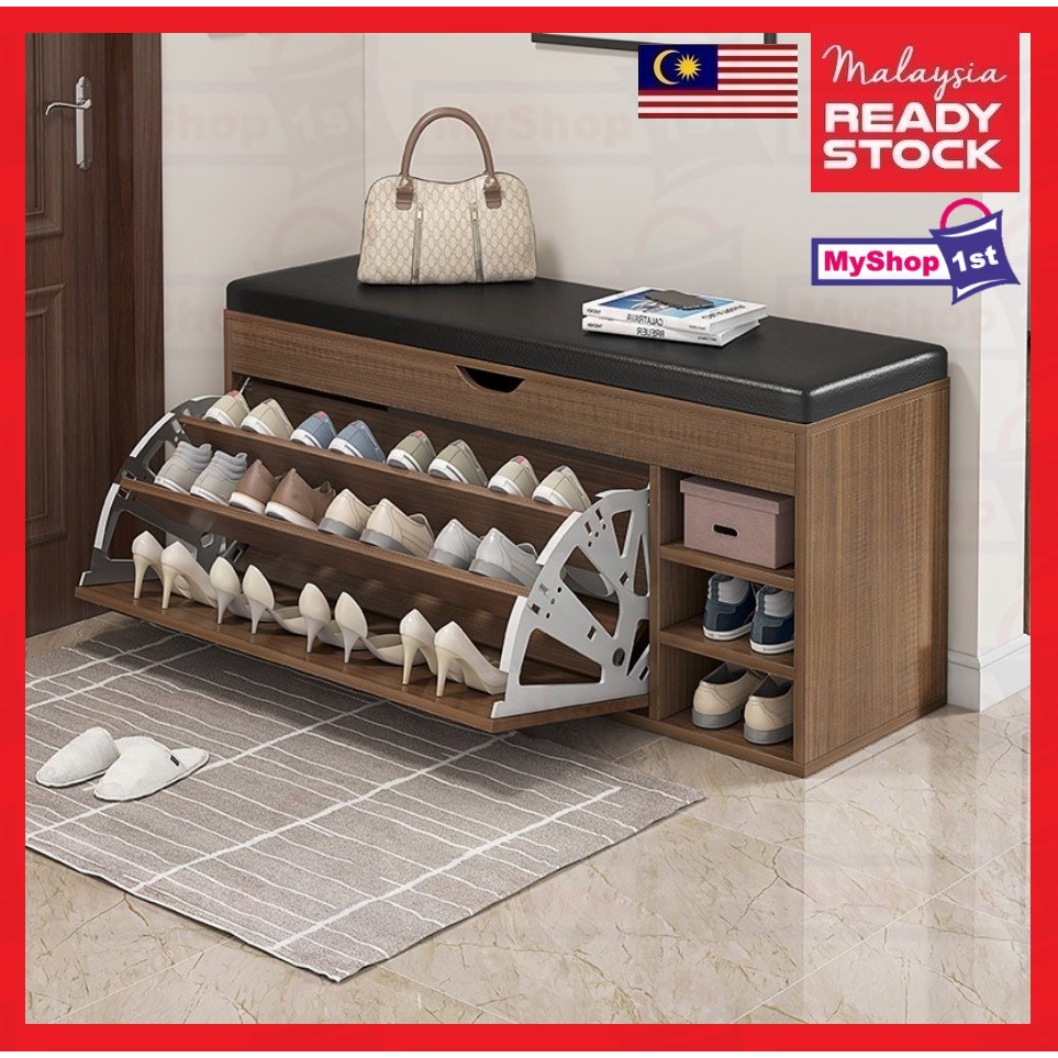 Simple Large Capacity Shoe Rack Modern Wooden Shoes Storage