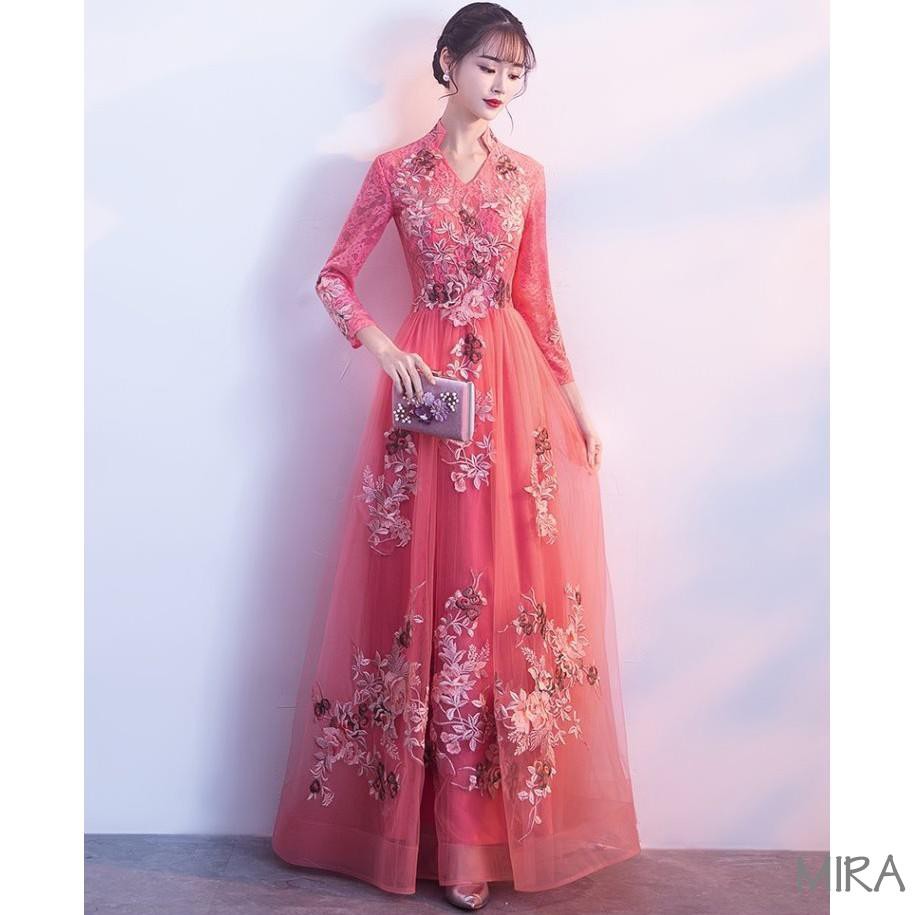 Fashion Baju Kurung Long Sleeve Maxi Dress Women Girl Wedding