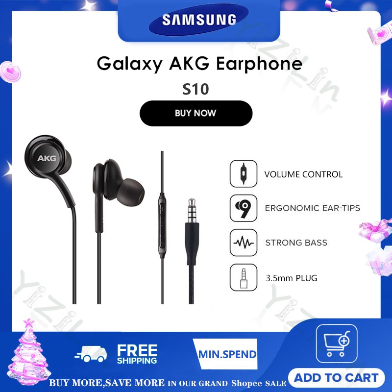 1 Year Warranty Samsung Galaxy S10 Akg Earphone 100 Official 3 5mm Plug Headphones For S10 Plus S9 Plus S8 S8 Note 8 Shopee Malaysia