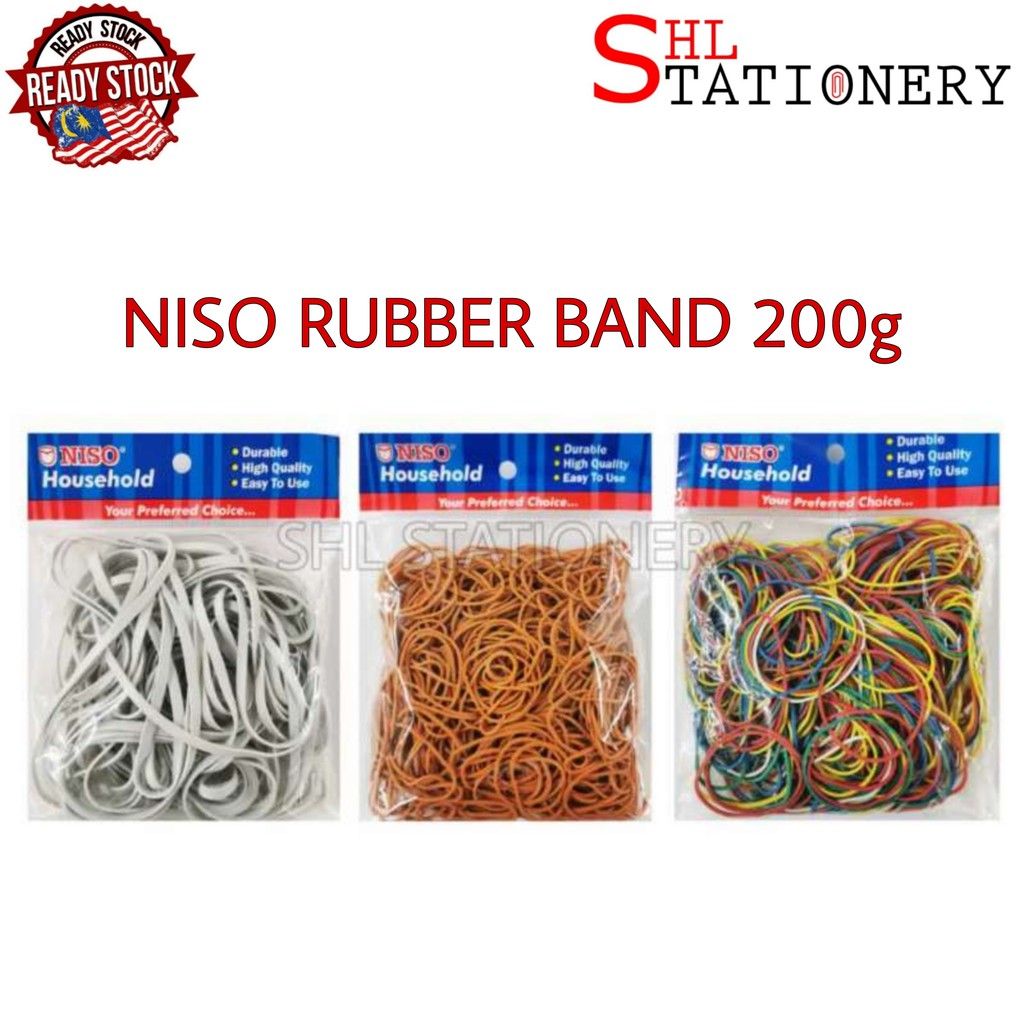 Niso High Quality Orange & Multi Colour Rubber Band / Large Postal