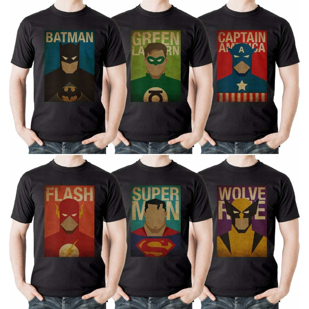 marvel dc t shirts