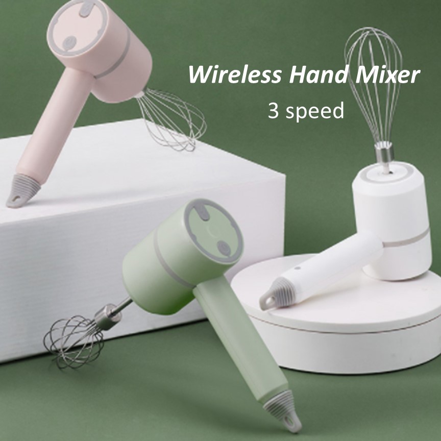 Electric Wireless Mini Hand Mixer USB Rechargeable Handheld Egg Beater Cream Food Cake Baking