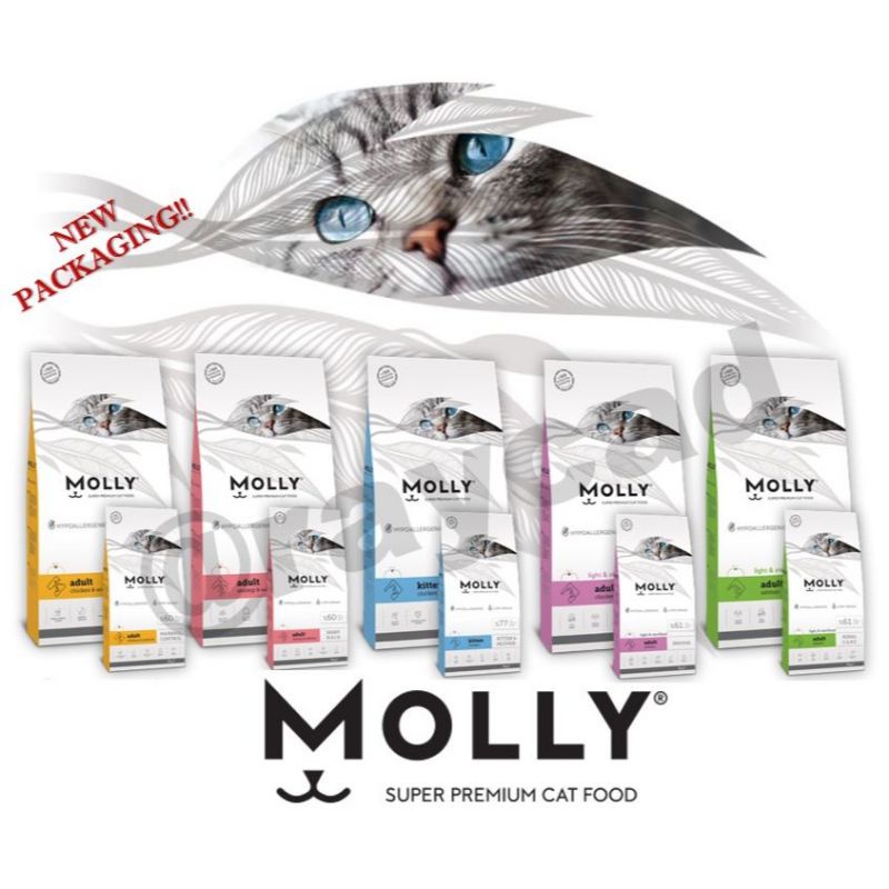 Molly Super Premium Cat Food / Molly Makanan Kucing 15kg original pack