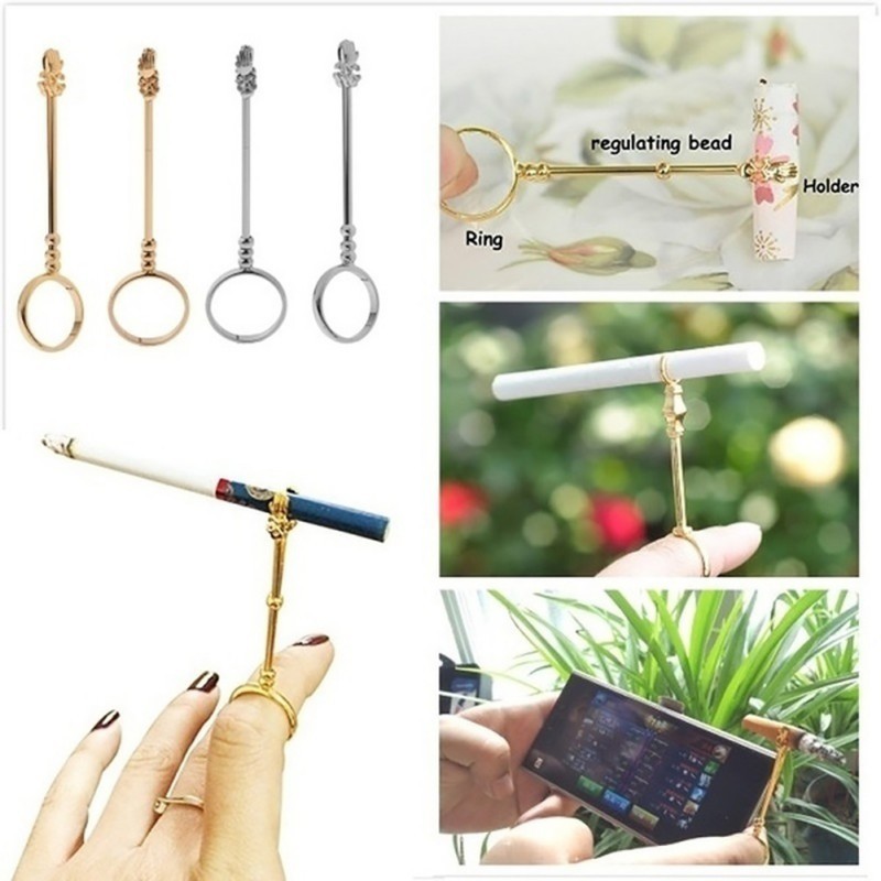 Blunt Holder Elegant Bee Cigaret Holder Ring For Women Adjustable Handmade  Free Your Hands Smoker Blunt