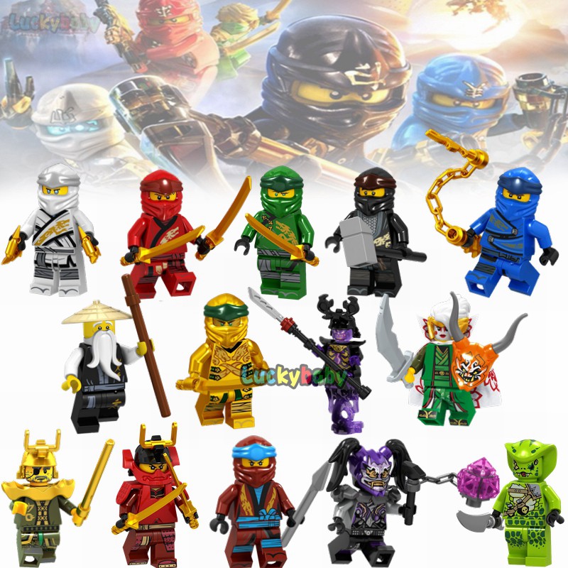 Ninjago Minifigures Jay Zane Kai Cole Lloyd Nya Samurai X Master Wu Compatible Lego Building Blocks Kids Toys Boys Gifts Shopee Malaysia
