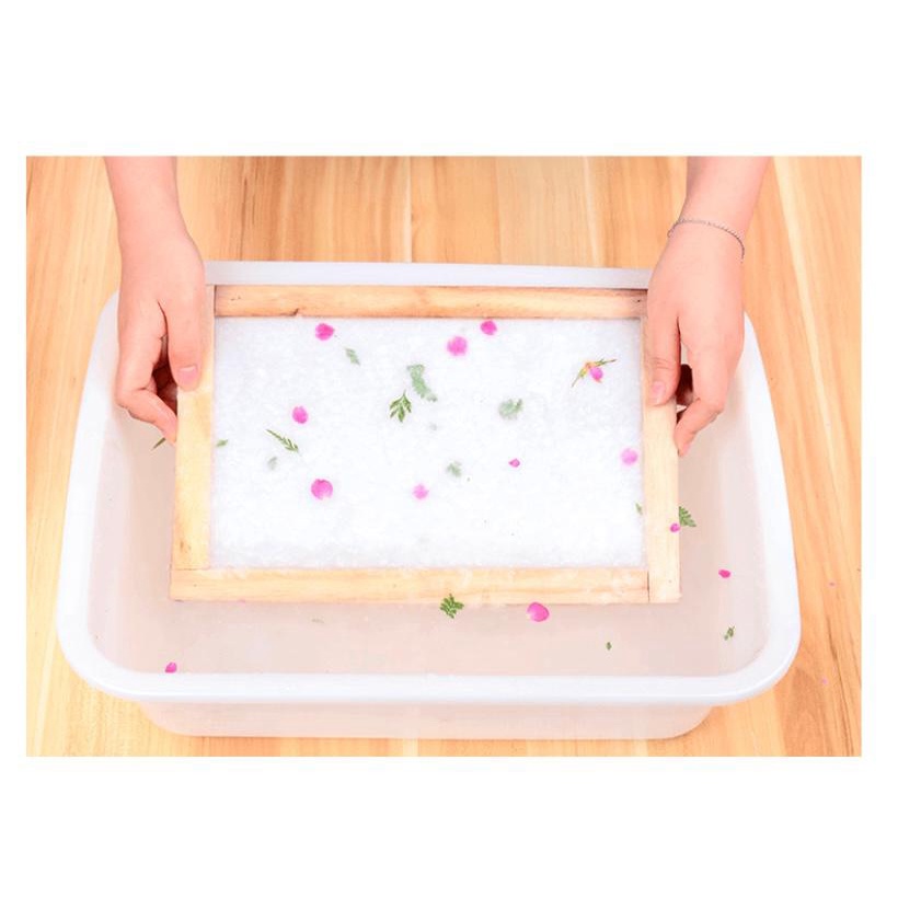 paper pulp, mold & deckle, wooden frame, diy paper making kit Shopee