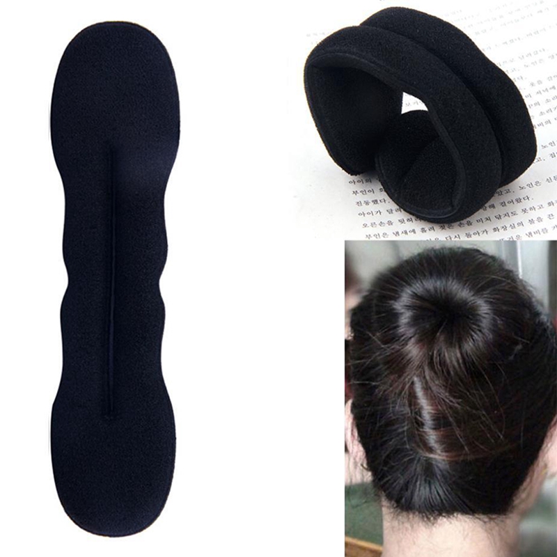 3 Sponge Stylish Foam Clip Hair Donut Bun Styling Tool Curler