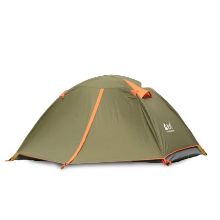 LONGYE 2 Person Outdoor Camping Tent - Double Layer, PU3000mm, 2 Door, White Net for Mosquito Control & Ventilation