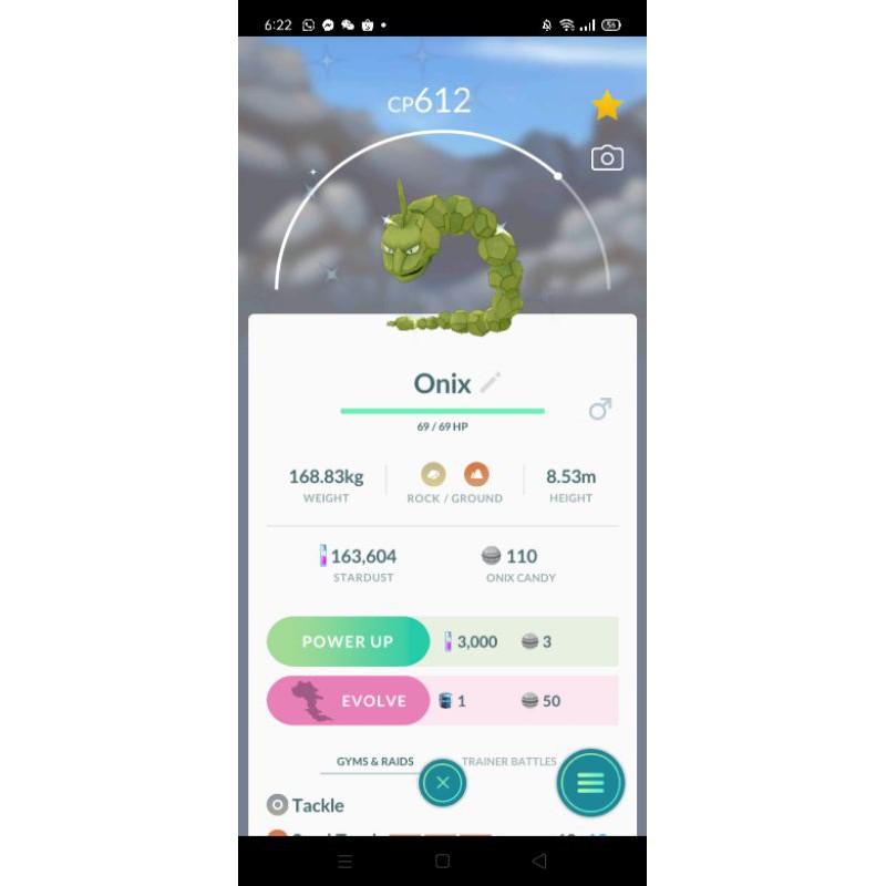 Shiny Onix Pokemon Go Trade Shopee Malaysia