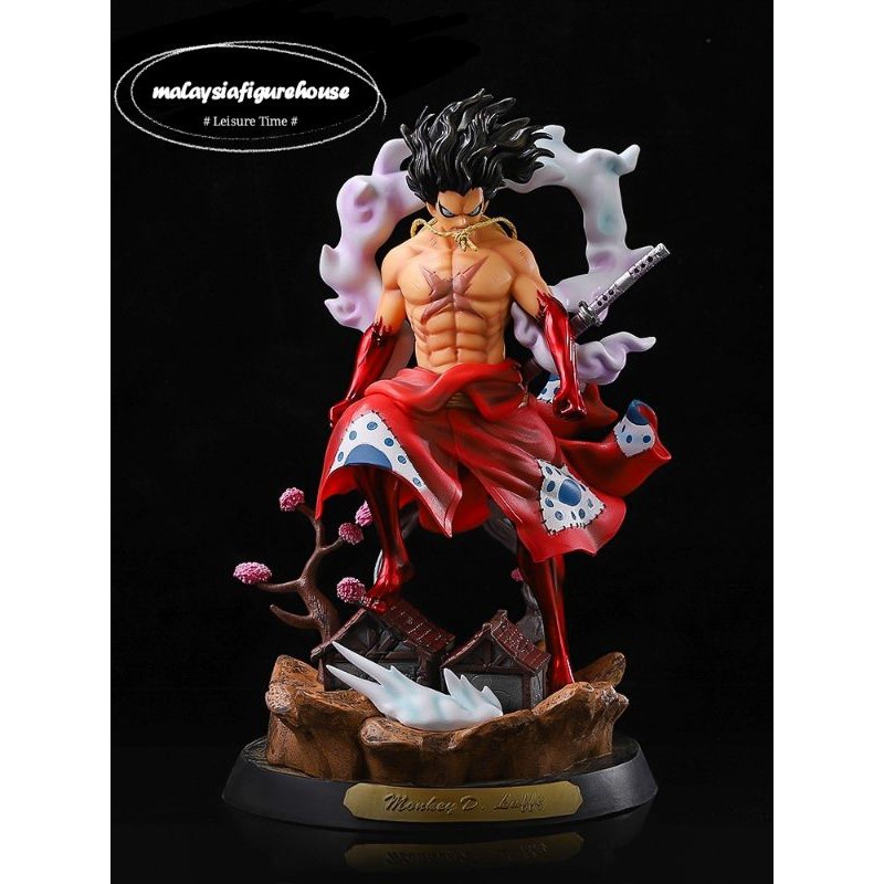 In Stock Ready Stock37cm One Piece Wano Luffy Gear Four Snakeman Copy Resin Gk Action Figure Statue Model 海贼王 和之国 蛇人路飞 Shopee Malaysia