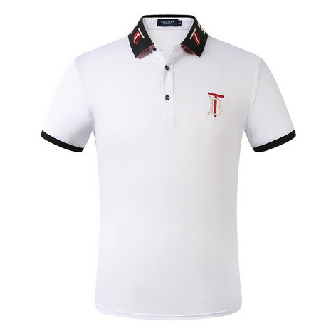 mens white burberry polo shirt