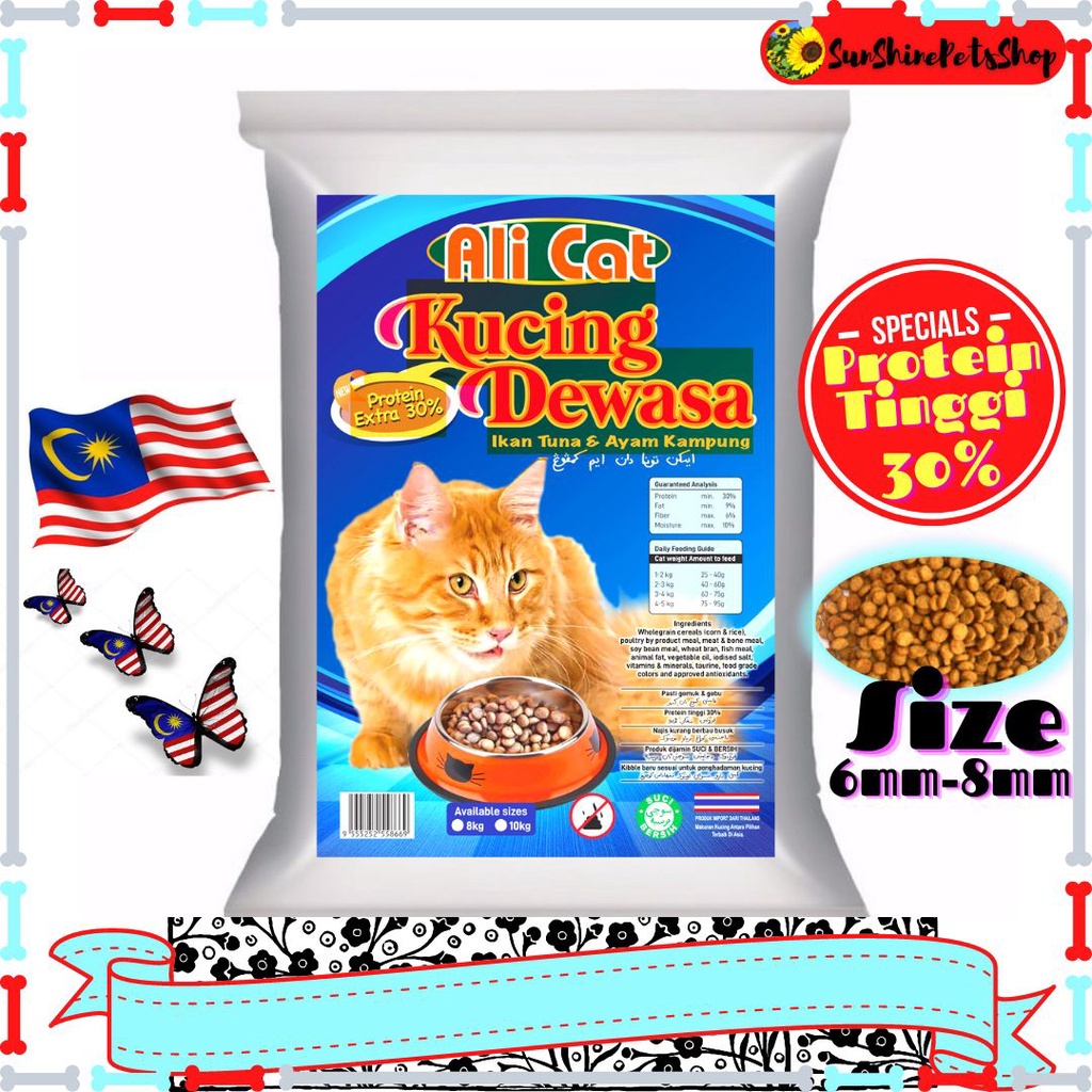 In Stock】Makanan Kucing Murah 10kg AliCat Chicken u0026 Tuna ( Mother 