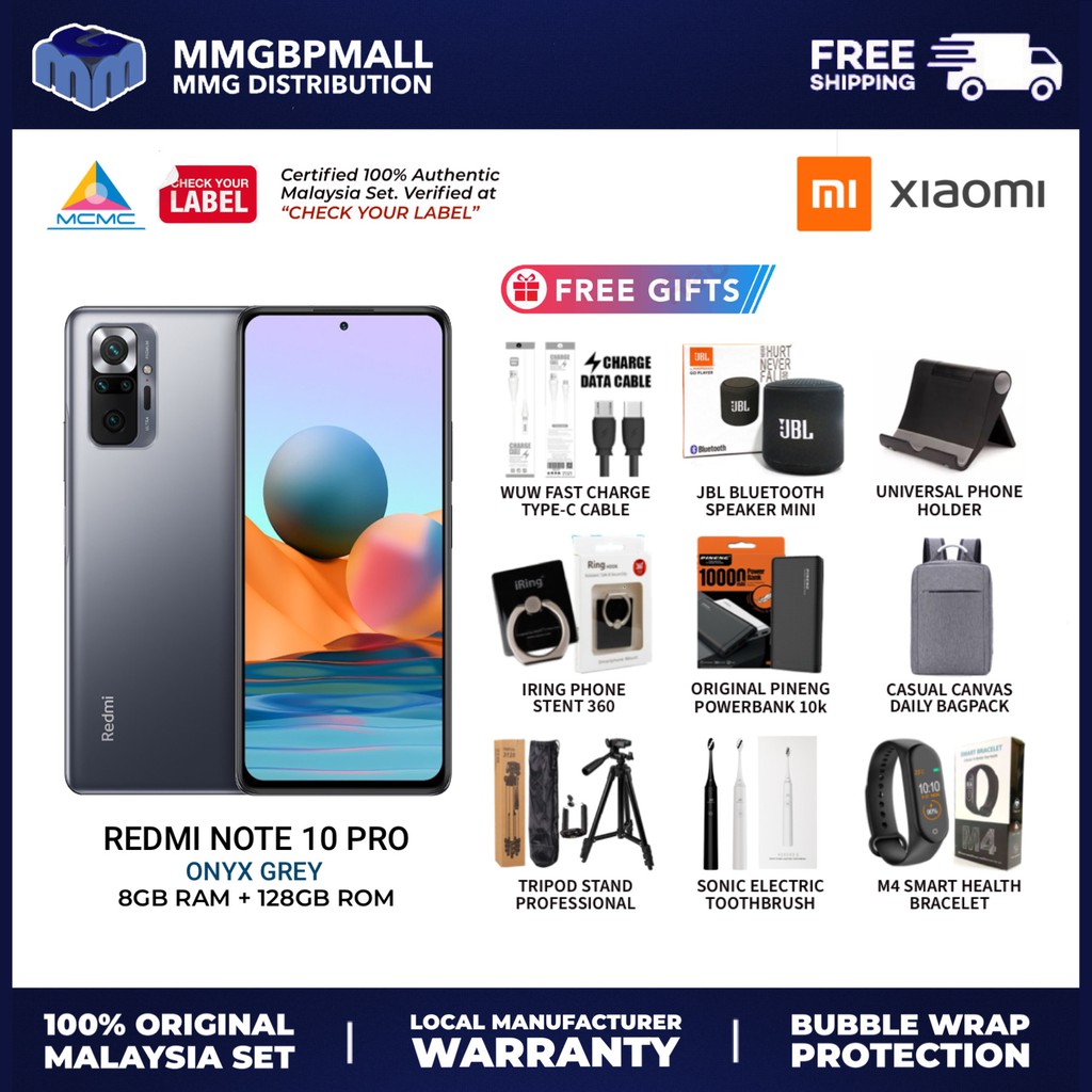 Redmi Note 10 Pro (8GB RAM + 128GB ROM) READY STOCK Original Xiaomi