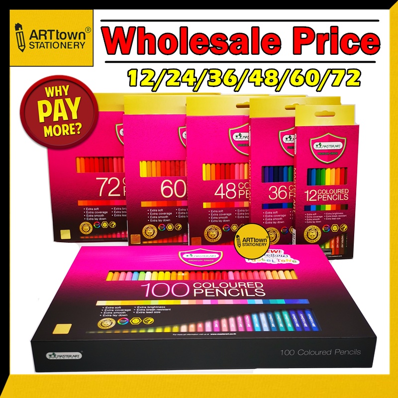 MASTERART Colour Pencil 12/ 24 / 36 / 48 / 60 Colours (Part 1) (Ready