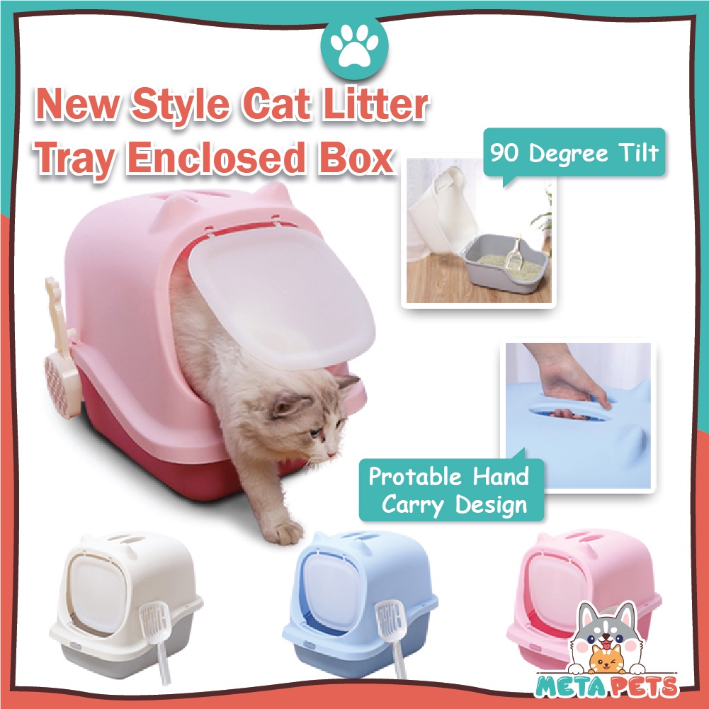 META Pets New Style Cat Litter Box Tray Fully Enclosed Bekas Berak