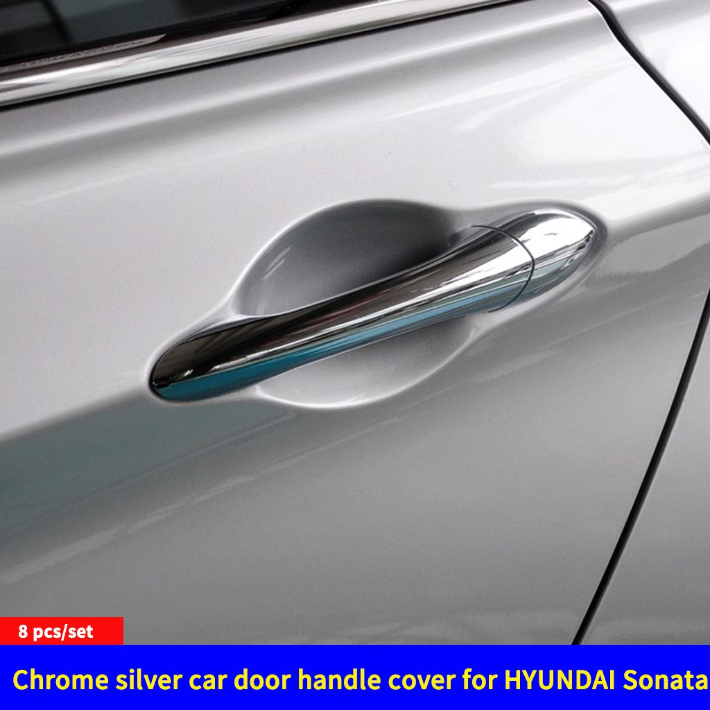 For 2010 2014 Hyundai Sonata Chrome Silver Door Handle Cover Trim