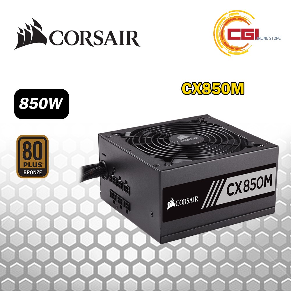 Corsair Cx850m 850w 80plus Bronze Certified Modular Atx Psu (cp-9020099 