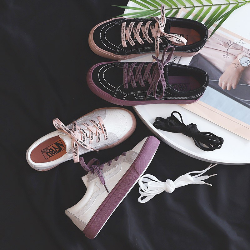 women's fashion casual trend color matching canvas sneakers