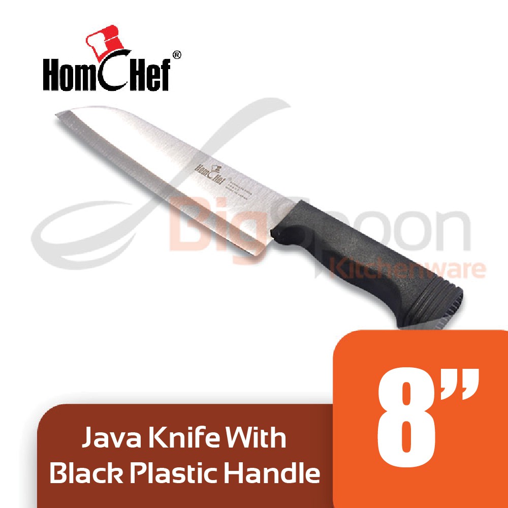 HOMCHEF 8 inch Kitchen Cooking Java Knife Stainless Steel