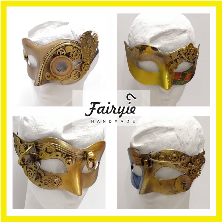 ⭐Ready Stock Kuantan⭐ Vintage Steampunk Masquerade Mask Men Retro Cosplay Masquerade Mask