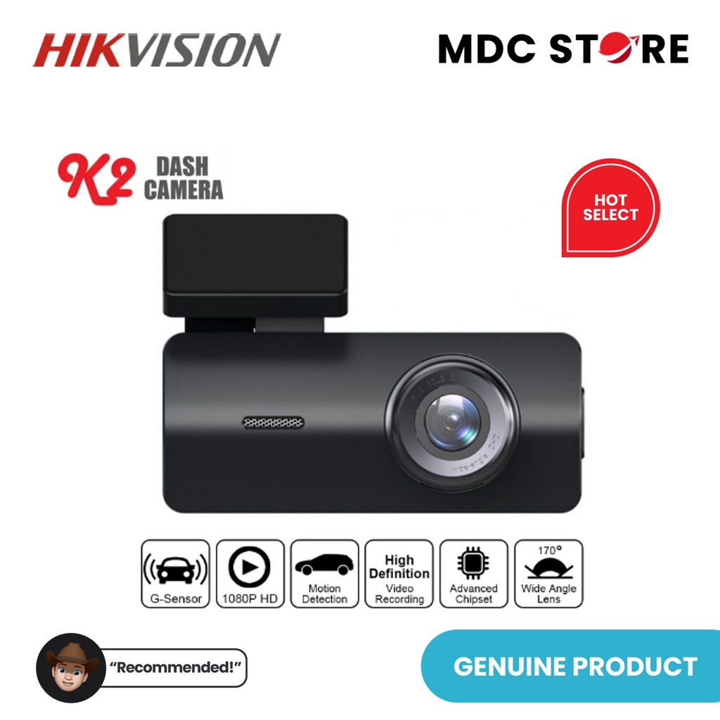 HIKVISION K2 HD 1080P Dashboard Recorder With Mobile App/ G-Sensor ...