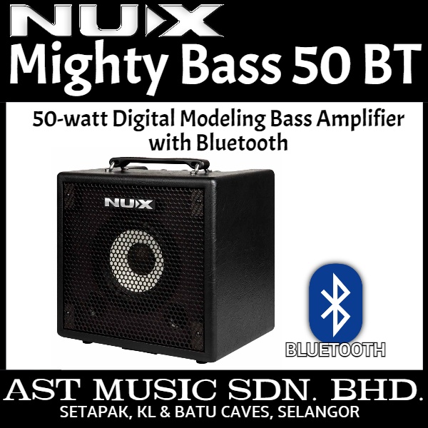 NUX Mighty Bass 50 BT 50-watt Digital Modeling Bass Amplifier With ...