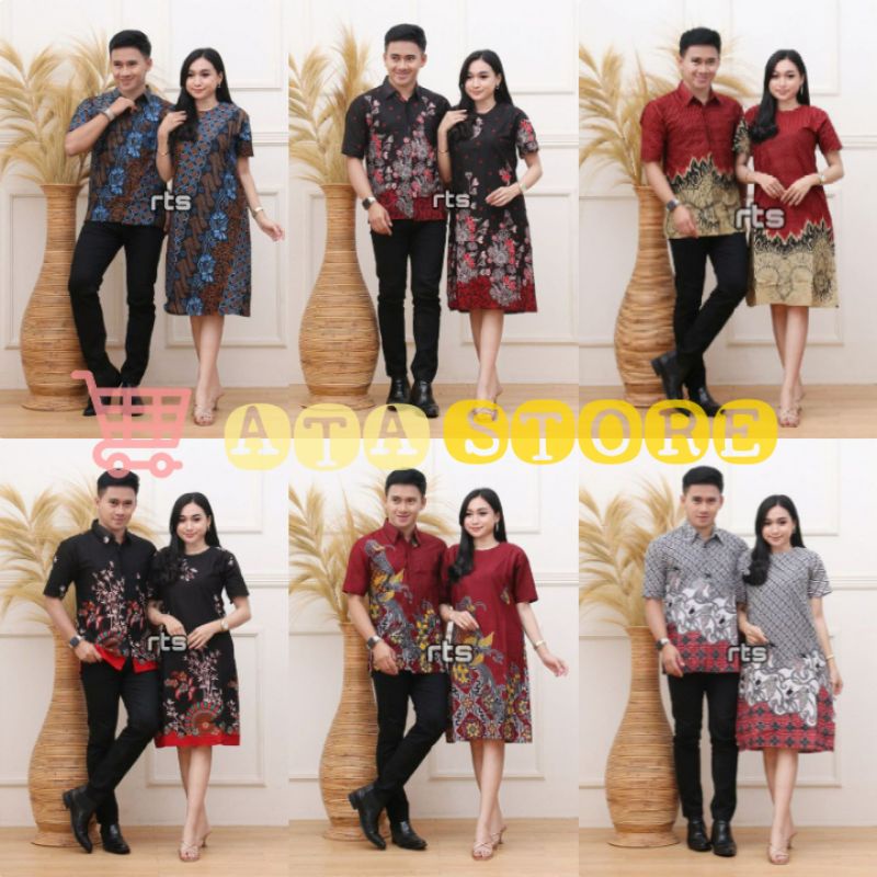 KEMEJA COUPLE BATIK DRESS AND SHORT SHIRT ML XL XXL JUMBO 3L 4L 5L 6L