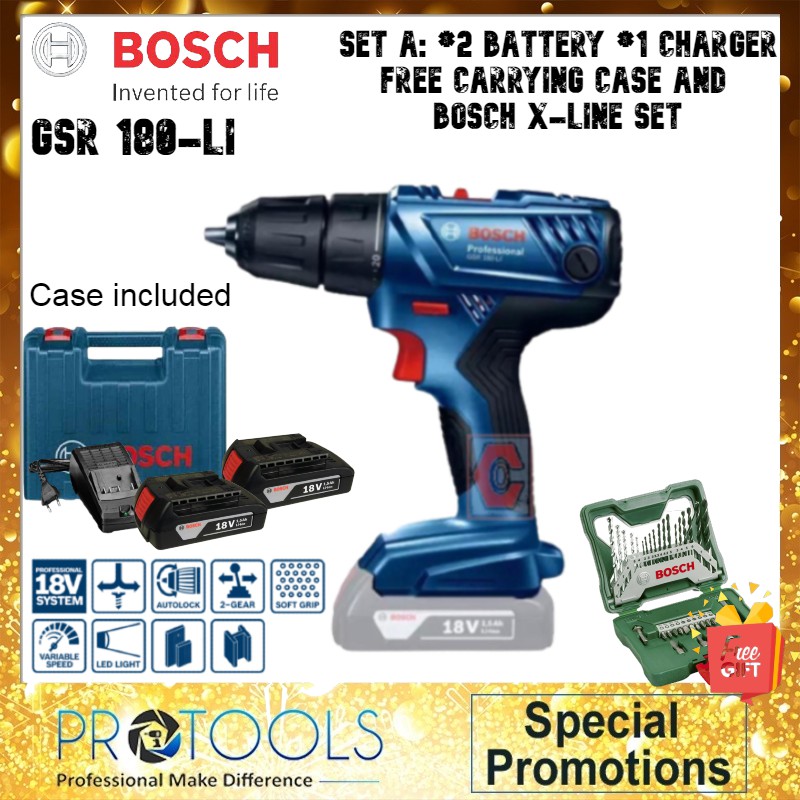 (FREE SHIPPING)BOSCH GSR180-LI 18V CORDLESS DRILL DRIVER - 6 MONTH ...