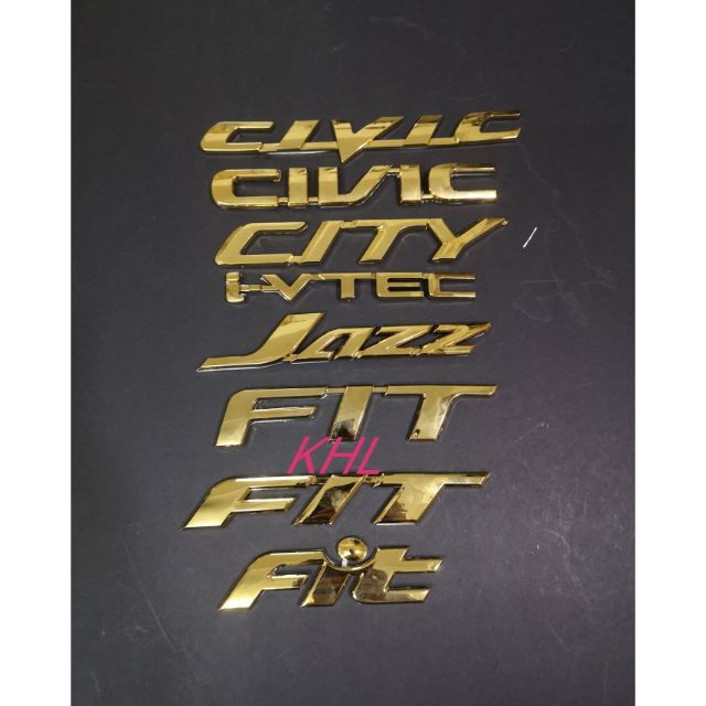 Emblem gold for i-vtec jazz city civic fit