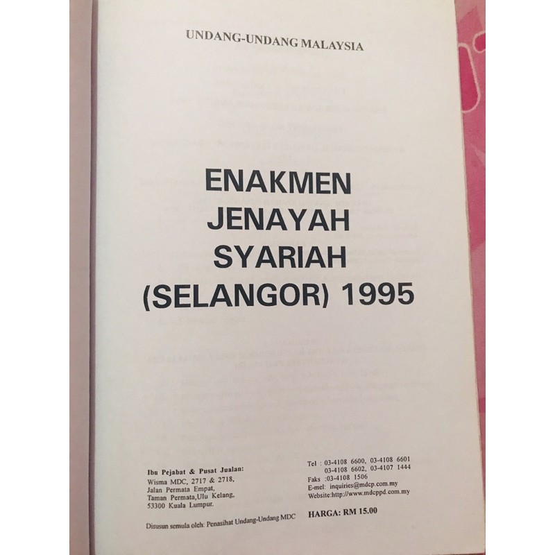 Enakmen Pentadbiran Agama Islam Negeri Selangor 2003 Enakmen Jenayah Syariah Selangor 1995 Shopee Malaysia