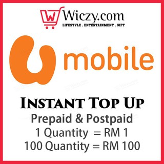 UMobile Top Up [ Prepaid / Postpaid Bill Payment ] Want RM100 Checkout Quantity 100pcs