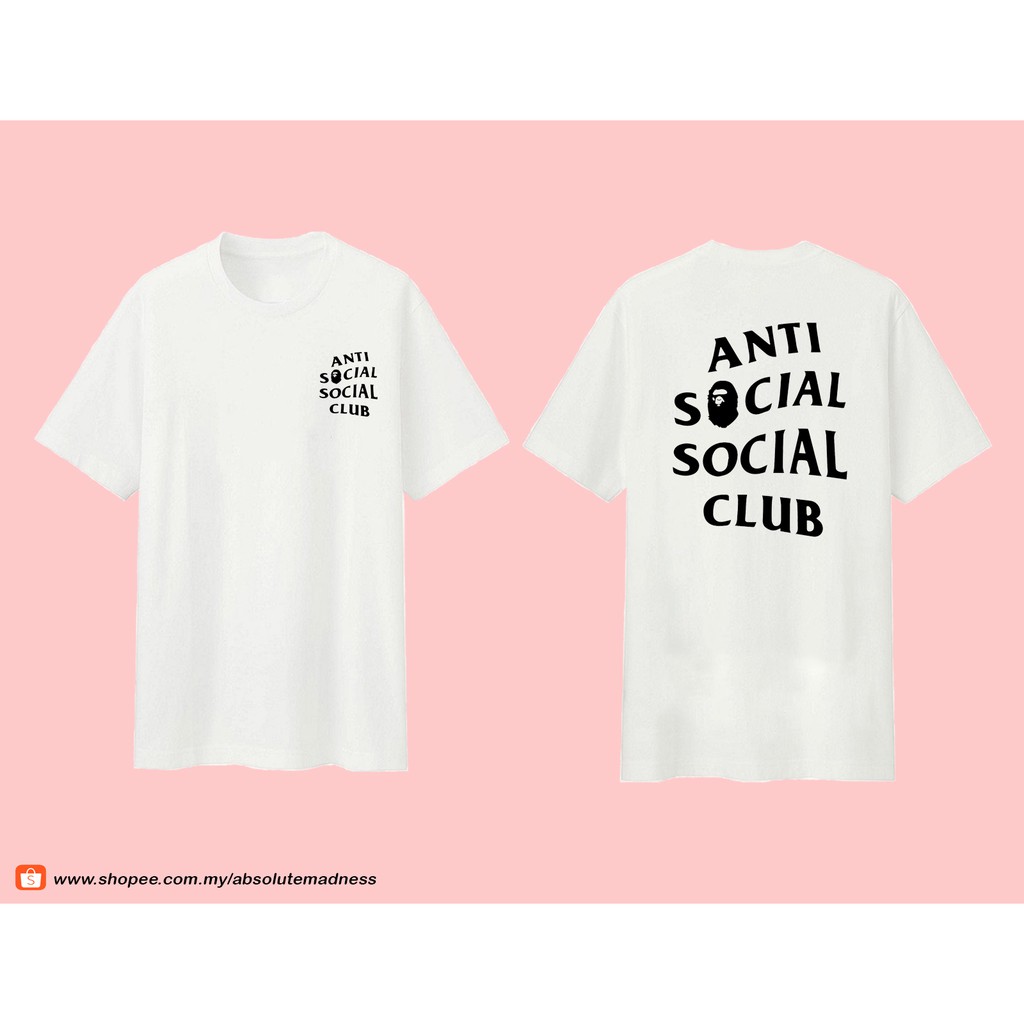 ANTI SOCIAL SOCIAL CLUB X BAPE STREETWEAR T-SHIRT | Shopee Malaysia