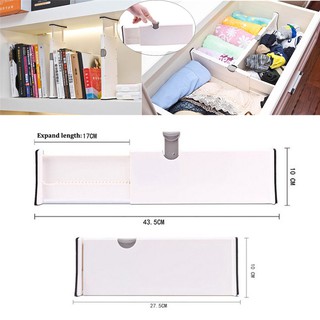Drawer Dividers White Spring Loaded Expandable Kitchen Bedroom