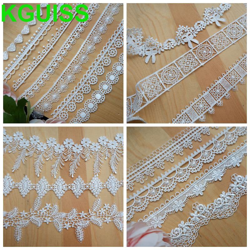 Width 0.8-6cm silk thread polyester garment water-soluble lace DIY wedding dress decoration strap material