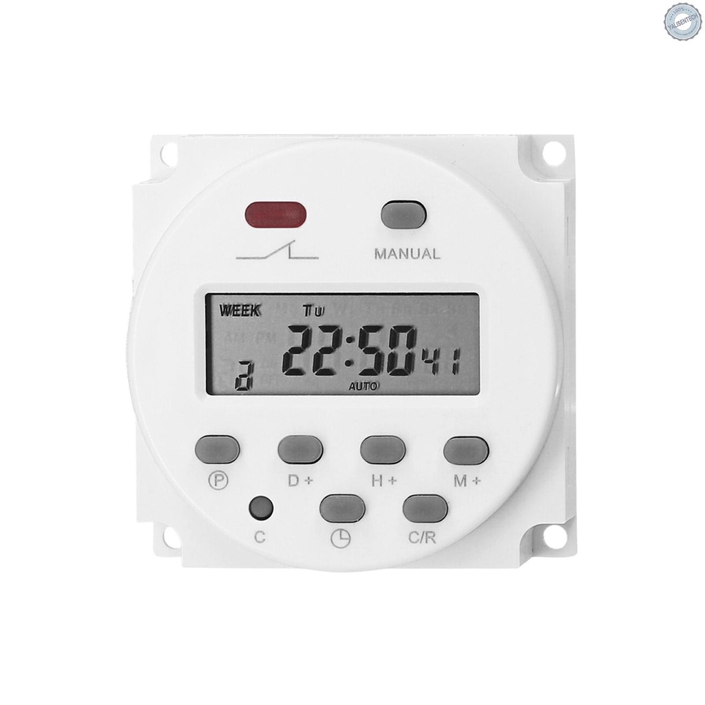 Weekly programmable digital timer switch panel mounted electrical timer 