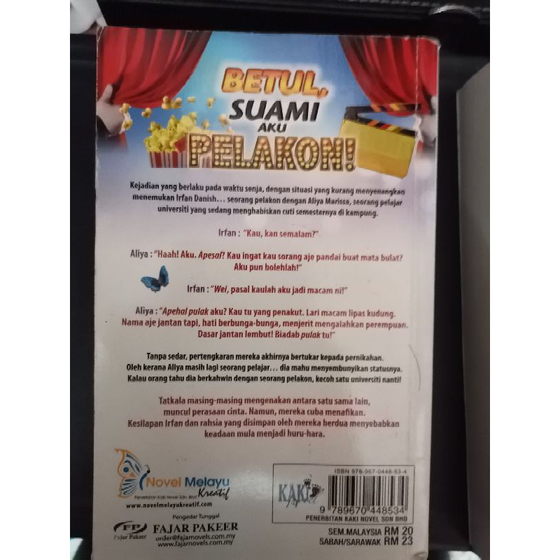 Novel Betul Suami Aku Pelakon Ateen Khalid Preloved Shopee Malaysia