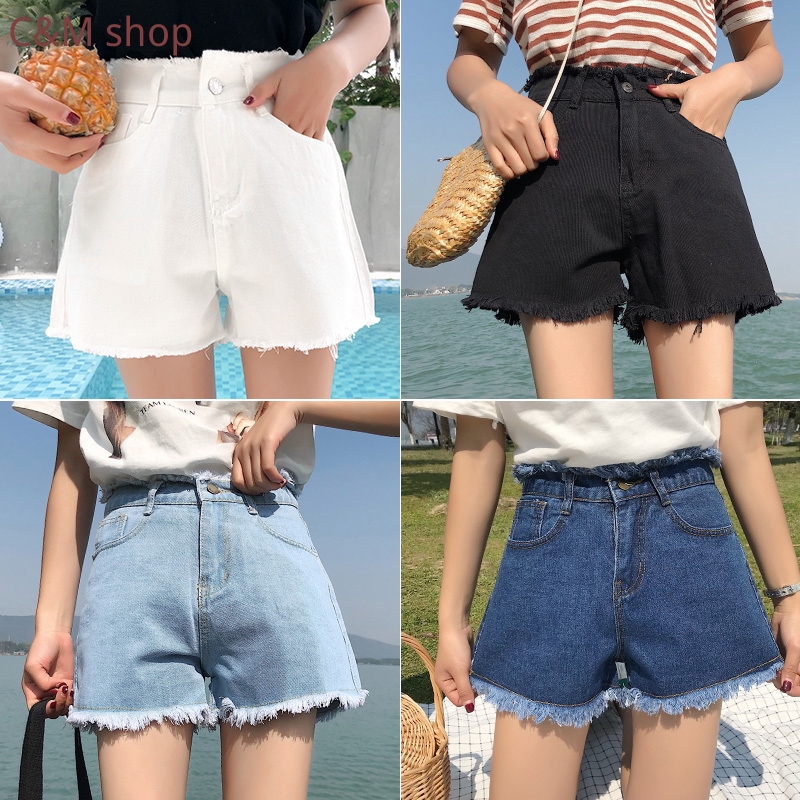 wide leg short jeans