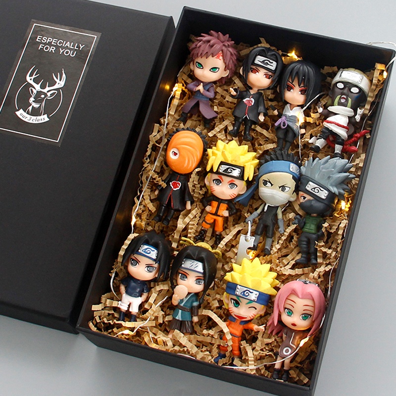 6 Pcs Naruto Figurine Anime Figure Toys Sasuke Kakashi Sakura Gaara Pvc Action Figure Toy