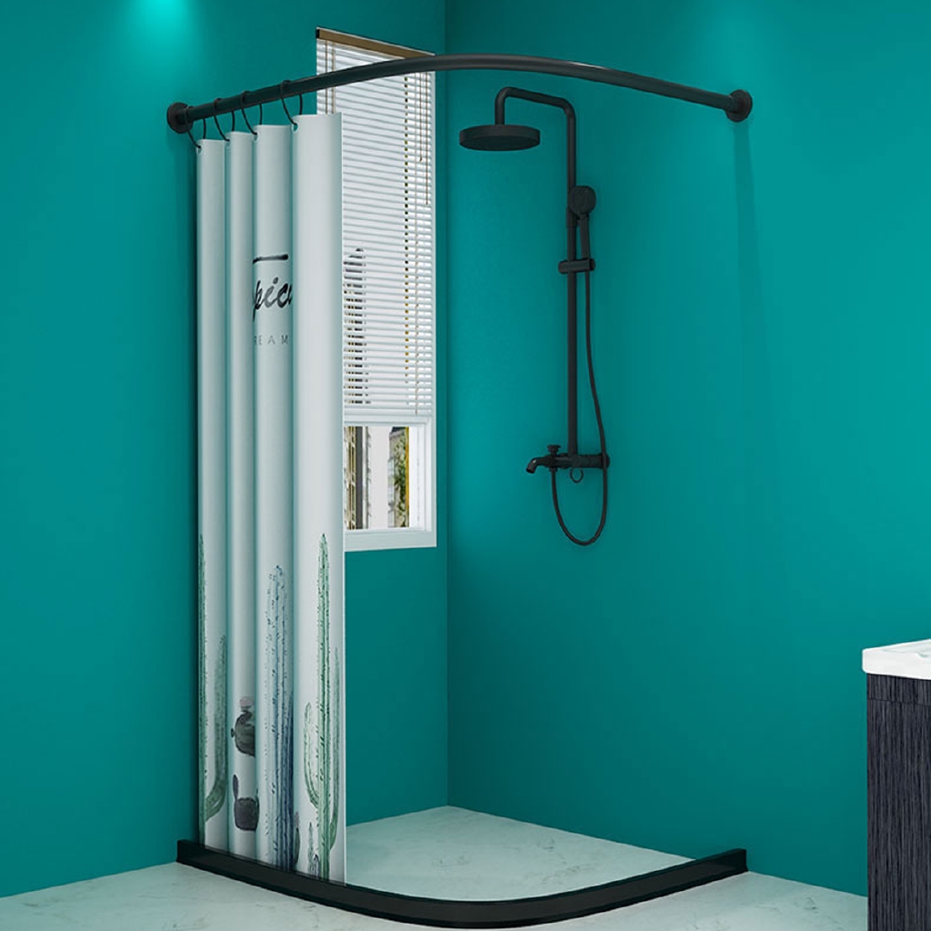 New L Shape Stainless Steel Shower, What Size Shower Curtain For L Shaped Rod
