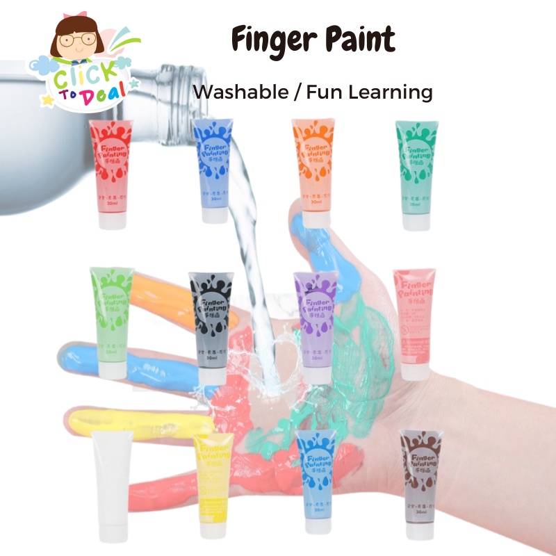 Finger Paint DIY Creative For Kids Children 30ml ( Non Toxic & Natural ...