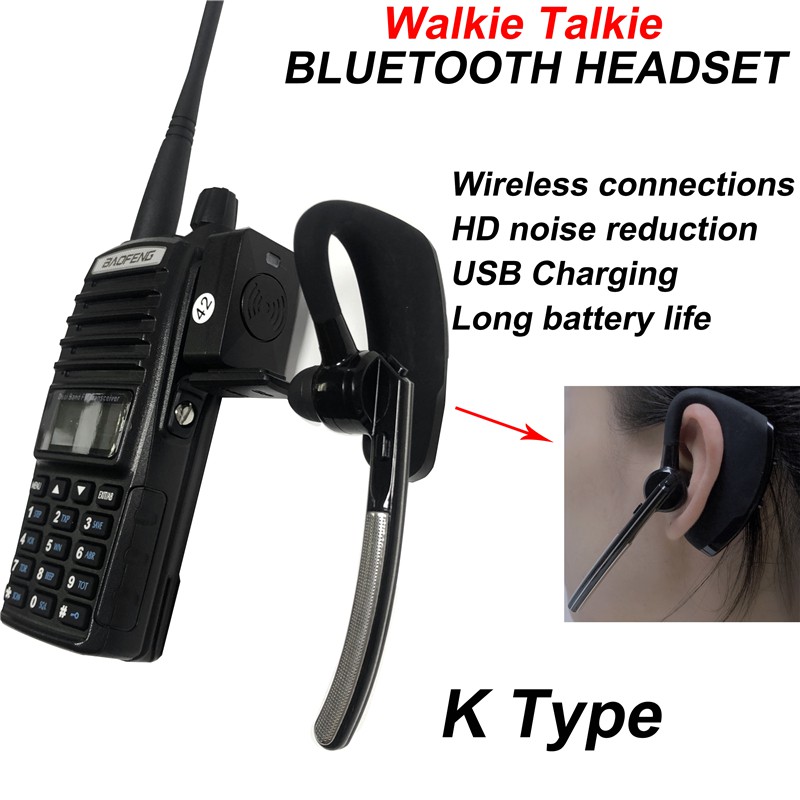 wireless walkie talkie headset with mic