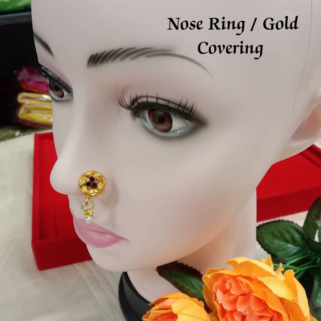 [Ready Stock] Nose Ring / Nose Pin / Indian Nose Rings / Gold Covering