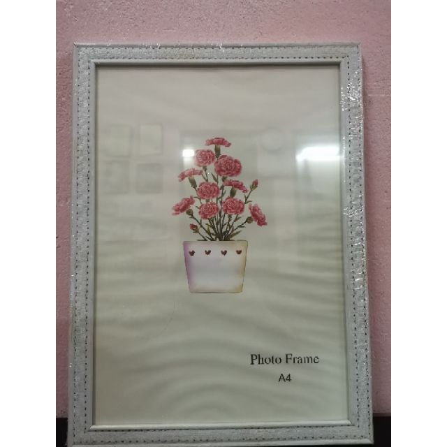 Wall Frame Gambar Size A4 Bingkai Putih Farmhouse Shopee Malaysia