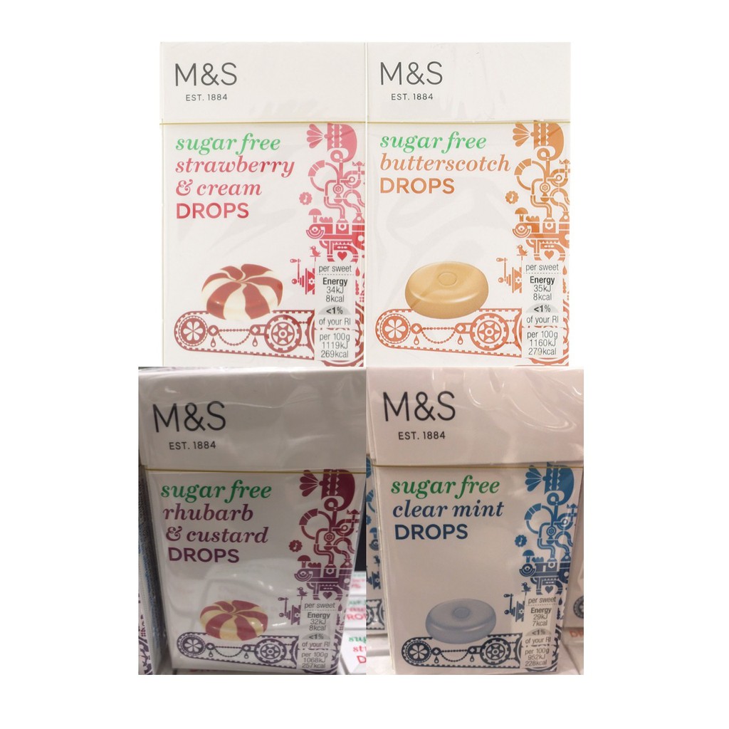 Marks & Spencer SugarFree Drops/ Strawberry/ Butterscotch ...