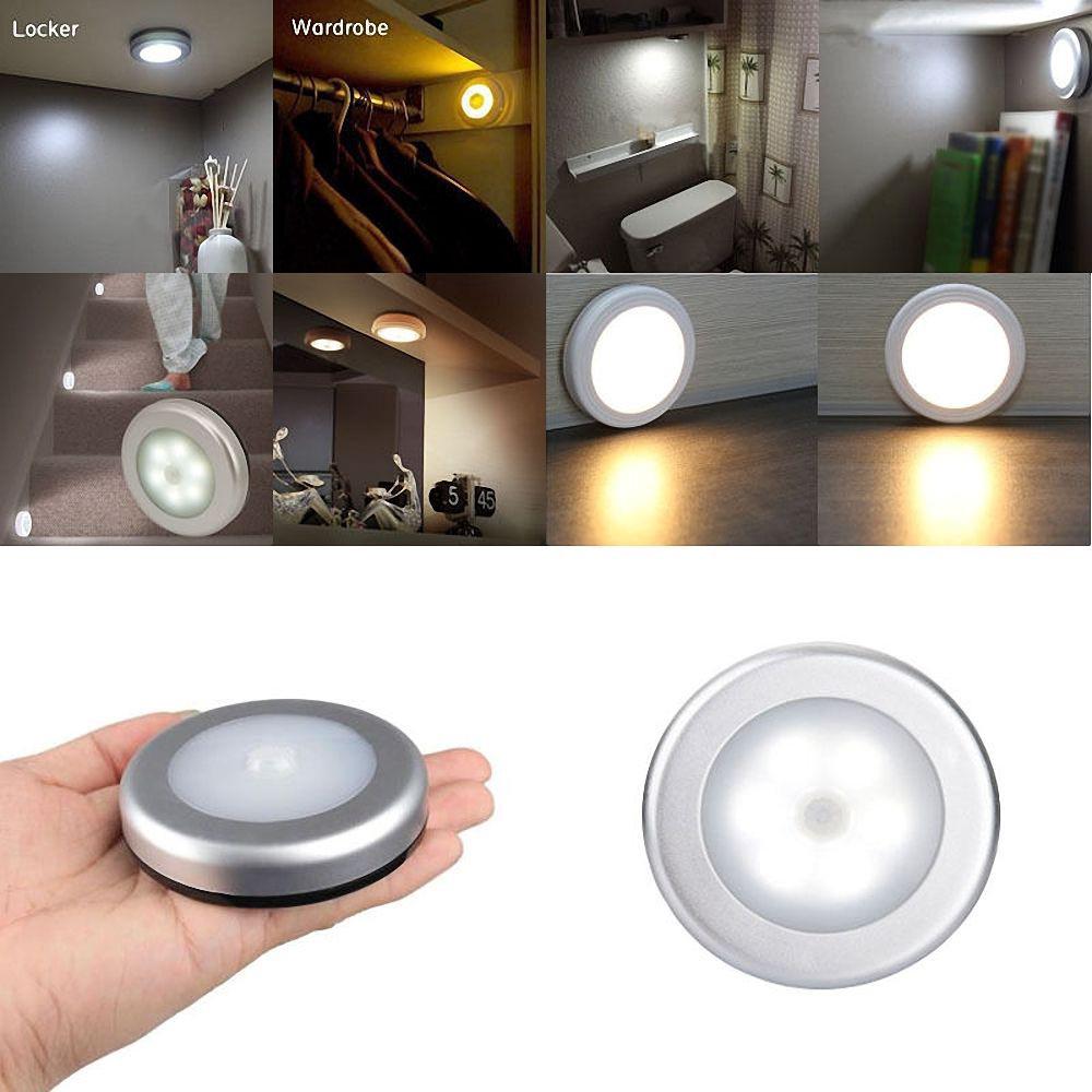 Wireless PIR Motion Auto Sensor LED Night Lights Hallway Closet Stair