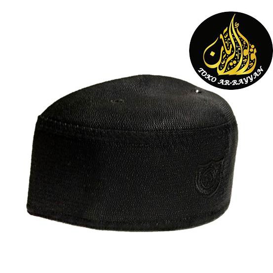 KOPIAH HITAM KERAS 4 LUBANG MUSLIMS CAP BLACK BERKUALITI TIN