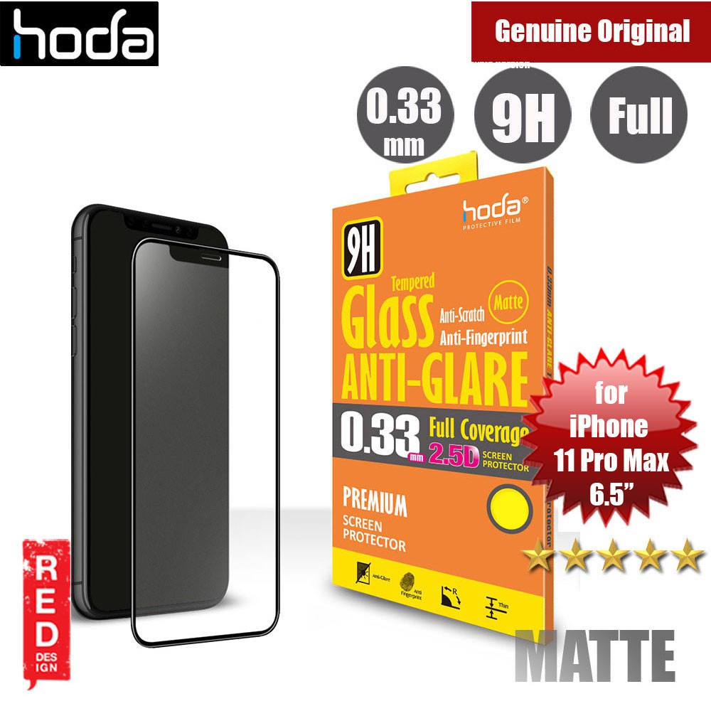 Hoda Anti Glare Anti Finger Print Matte Tempered Glass Screen Protector For Iphone 11 Iphone 12 Pro Max 6 5 Black Shopee Malaysia