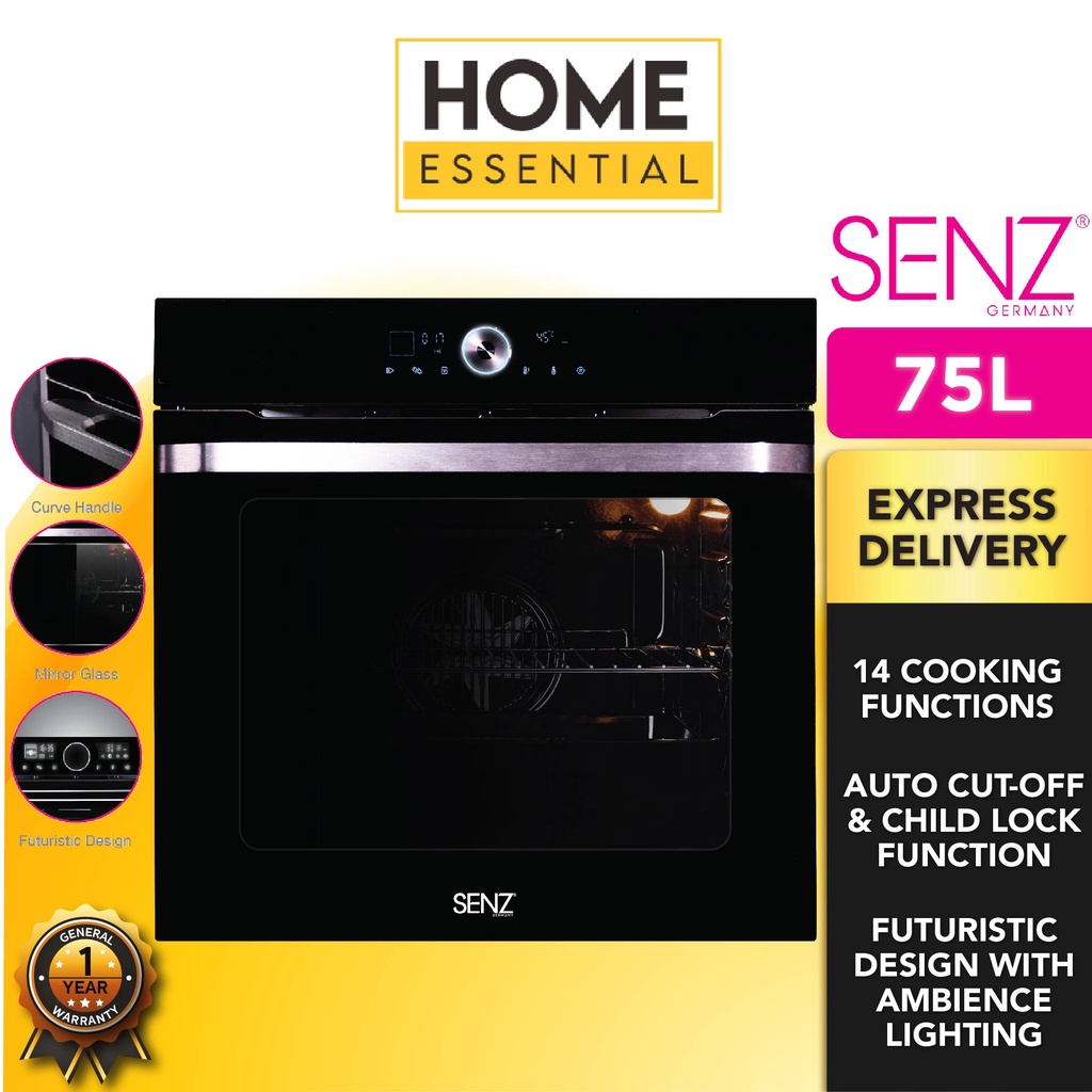 Senz 75L Built in Oven 14 Functions SZOV751414F 12 Functions SZ