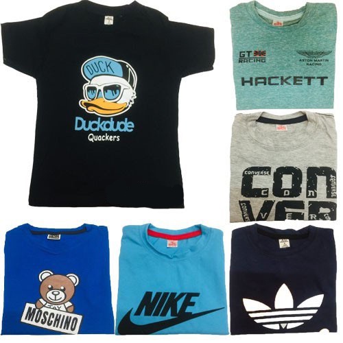 🔥TShirts Viral MURAH Budak Lelaki Basahan Kain 💯 Cotton BRANDS RANDOM Casual Short Sleeve